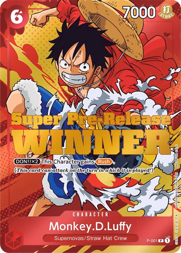 Monkey.D.Luffy (Super Pre trading card